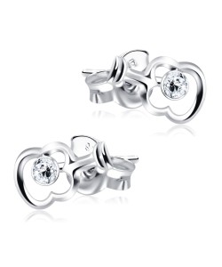 Stone Set Apple Shaped Stud Earrings STF-254