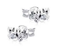 Stone Set Crab Shaped Stud Earrings STF-259