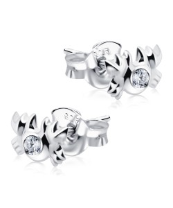 Stone Set Crab Shaped Stud Earrings STF-259