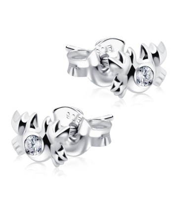 Stone Set Crab Shaped Stud Earrings STF-259