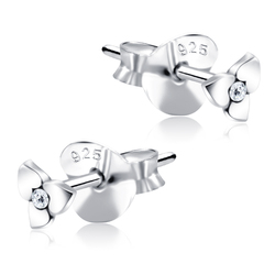 Flower Silver Studs Earrings STF-262