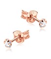 Prong Set Round Stone Stud Earrings STF-264