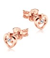 Stone Set Heart Shaped Stud Earrings STF-327