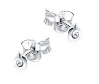 Stone Set Cute Design Stud Earrings STF-355