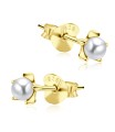 Prong Set pearl Stud Earrings STF-364