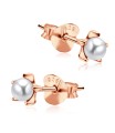 Prong Set pearl Stud Earrings STF-364