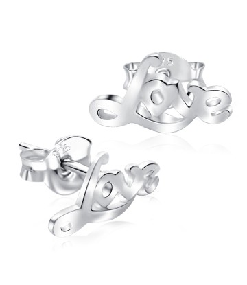 LOVE Silver Studs Earrings STF-381