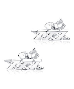 Triple X Silver Studs Earrings STF-388