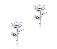 Rose Silver Studs Earrings STF-420