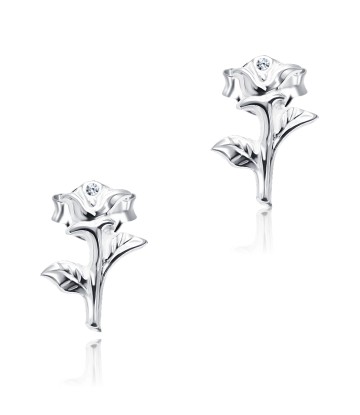 Rose Silver Studs Earrings STF-420