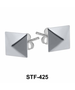 Pyramid Shaped Stud Earrings STF-425