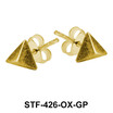 Pyramid Silver Studs Earrings STF-426(OX)
