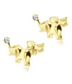 Elephant with Stone Stud Earrings STF-49