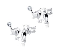 Elephant with Stone Stud Earrings STF-49