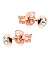 Bezel Set Stone Stud Earrings STF-61