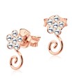 Stone Set Flower Shaped Stud Earrings STF-62