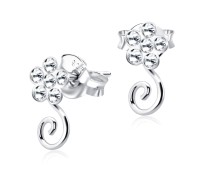 Stone Set Flower Shaped Stud Earrings STF-62