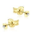 Stone Set Flower Shaped Stud Earrings STF-74