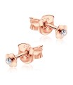 Stone Set Flower Shaped Stud Earrings STF-74