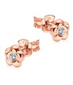 Stone Set Flower Shaped Stud Earrings STF-75