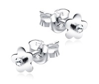 Stone Set Flower Stud Earrings STF-79