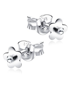 Stone Set Flower Stud Earrings STF-79