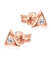 Stone Set Triangle Shaped Stud Earrings STF-92