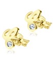 Stud Earring C Shape STL-C