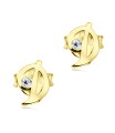 Stud Earring D Shape STL-D