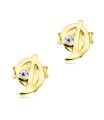 Stud Earring D Shape STL-D