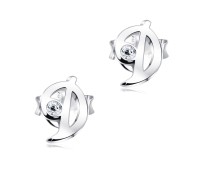 Stud Earring D Shape STL-D