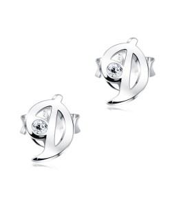 Stud Earring D Shape STL-D