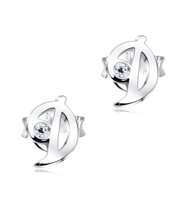 Stud Earring D Shape STL-D