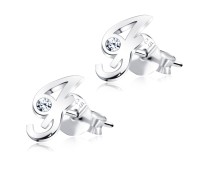 Stud Earring F Shape STL-F