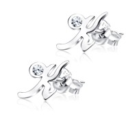 Stud Earring K Shape STL-K