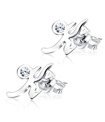 Stud Earring K Shape STL-K