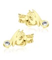 Stud Earring M Shape STL-M