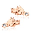 Stud Earring M Shape STL-M