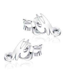 Stud Earring M Shape STL-M