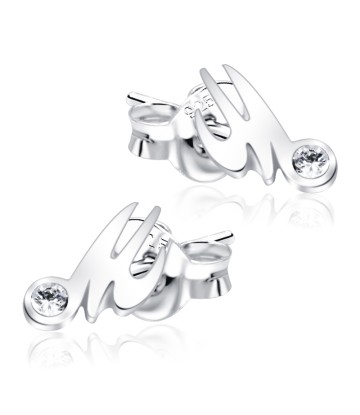 Stud Earring M Shape STL-M