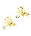 Stud Earring P Shape STL-P