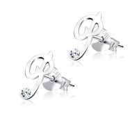 Stud Earring P Shape STL-P