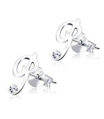 Stud Earring P Shape STL-P