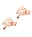 Stud Earring R Shape STL-R