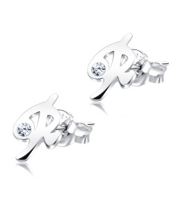 Stud Earring R Shape STL-R