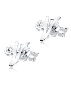 Stud Earring V Shape STL-V