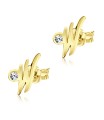 Stud Earring W Shape STL-W