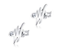 Stud Earring W Shape STL-W