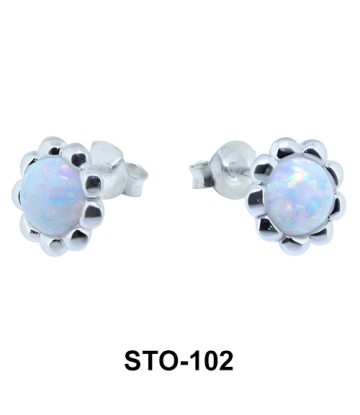 Opal Stud Earrings STO-102