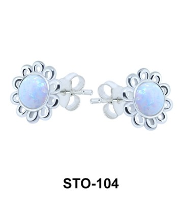 Opal Stud Earrings STO-104